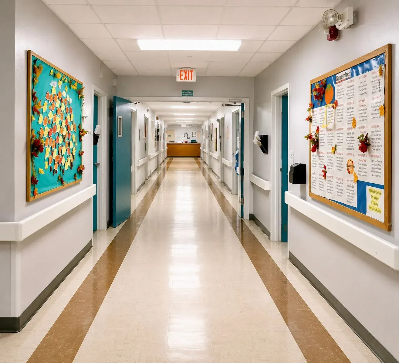 A resident corridor at Vivo Healthcare Wauchula